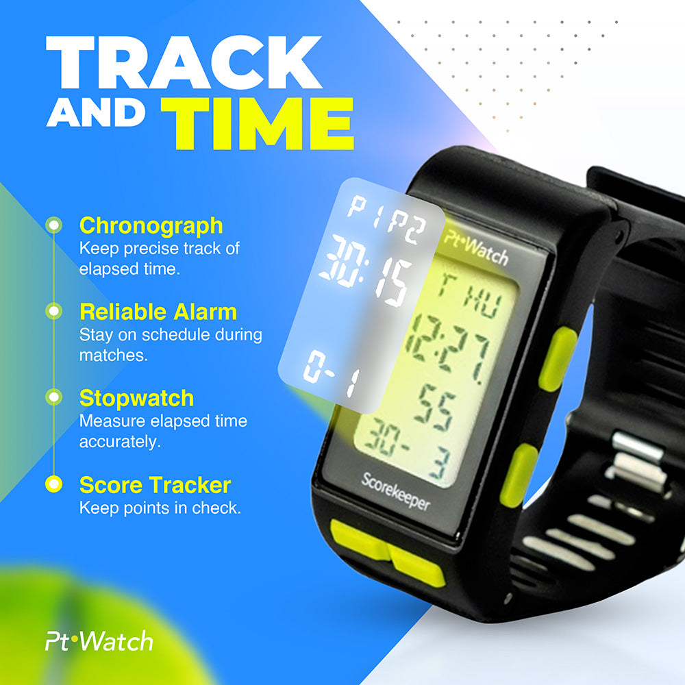 Pt Watch Scorekeeper for Padel & Tennis (Free Case Included)