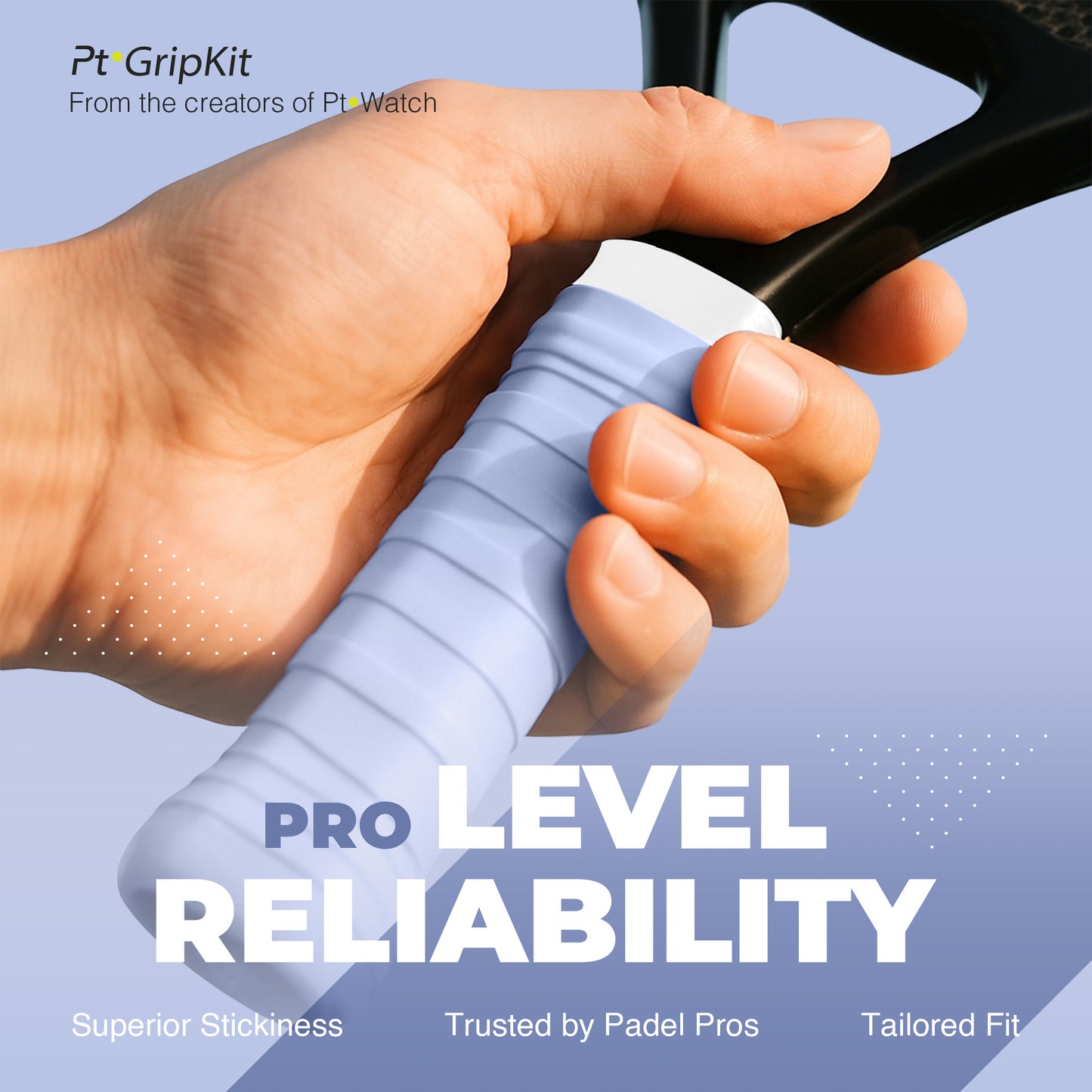 Pt GripKit – Set de agarre y protector de pádel estético – Azul claro