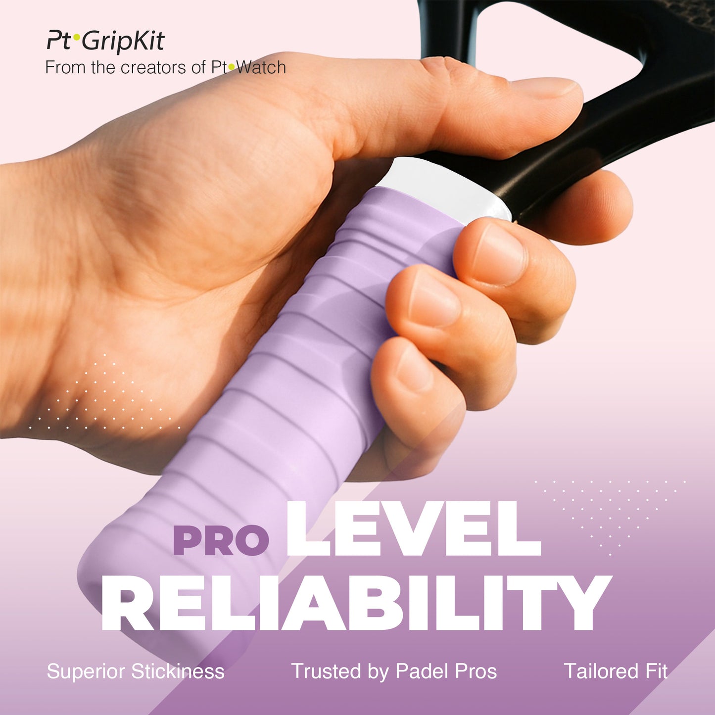 Pt GripKit – Set di impugnature e protezioni per paddle estetiche – Lilla Viola