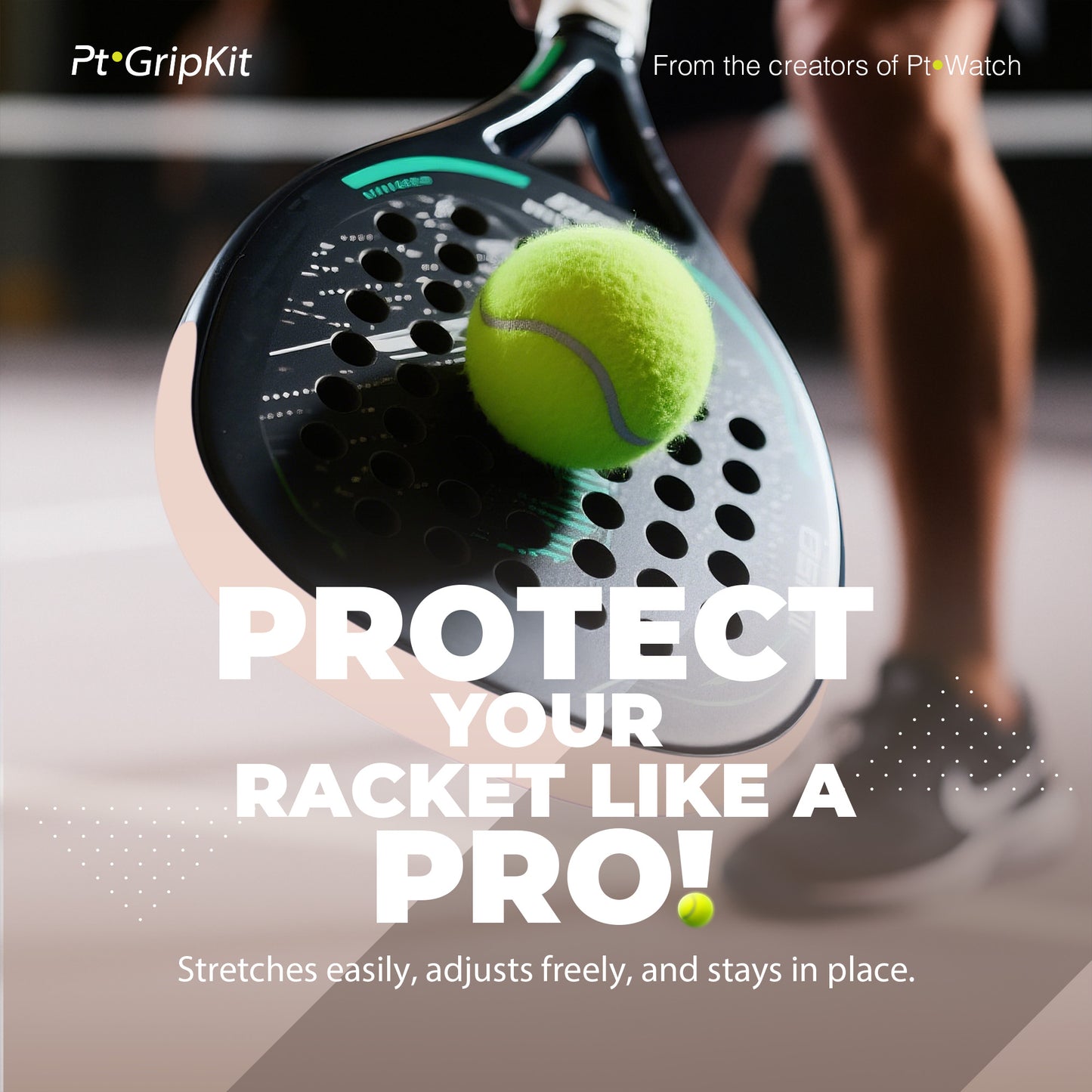 Pt·GripKit – Set de Grip y Protector de Pádel Estético – Beige Claro