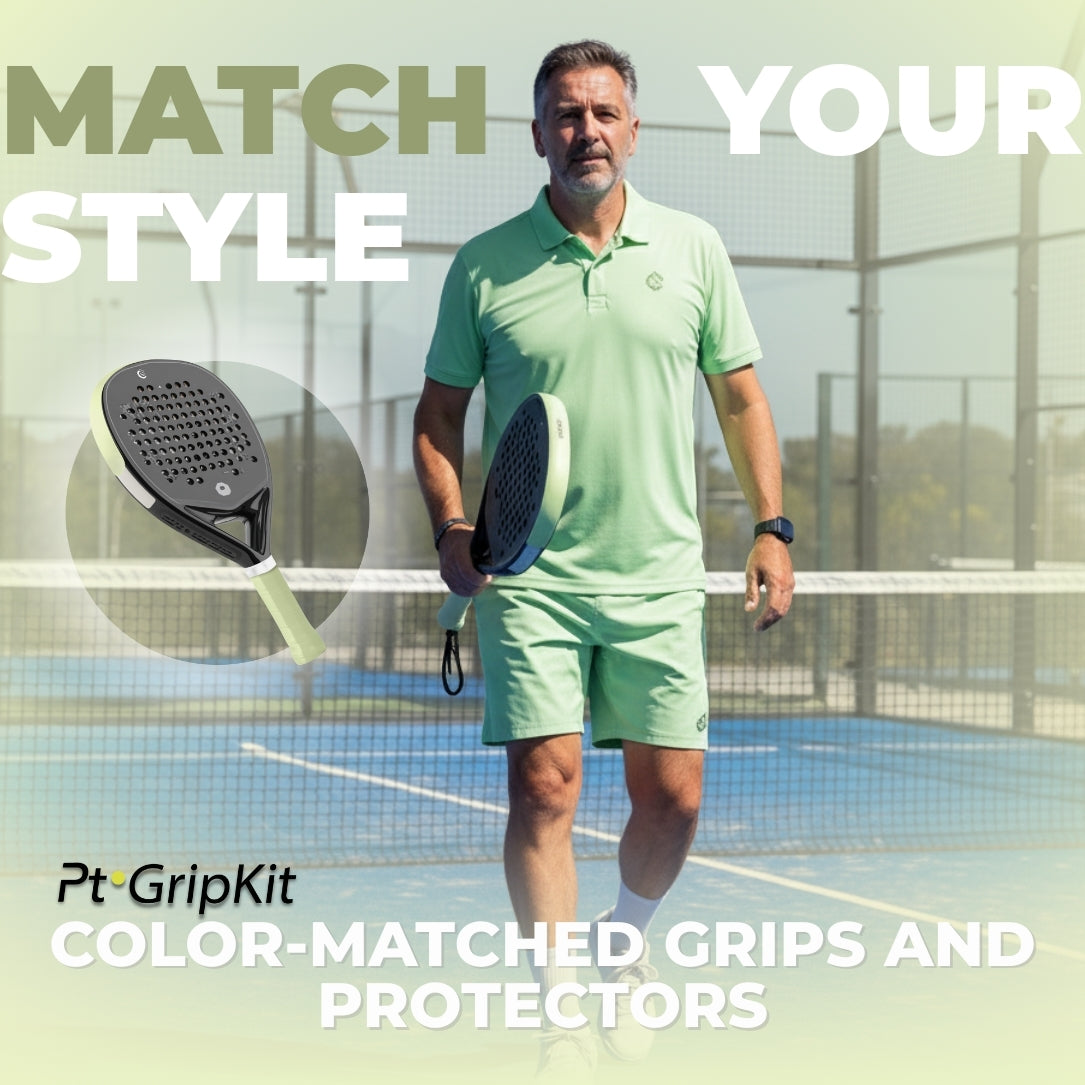 Pt·GripKit – Set de Grip y Protector de Pádel Estético – Verde Pastel