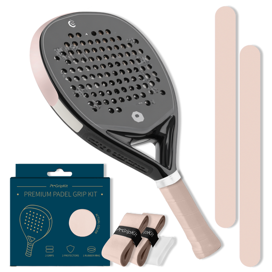 Pt·GripKit – Set de Grip y Protector de Pádel Estético – Beige Claro