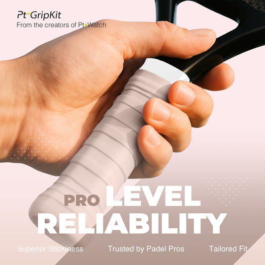 Pt·GripKit – Set de Grip y Protector de Pádel Estético – Beige Claro