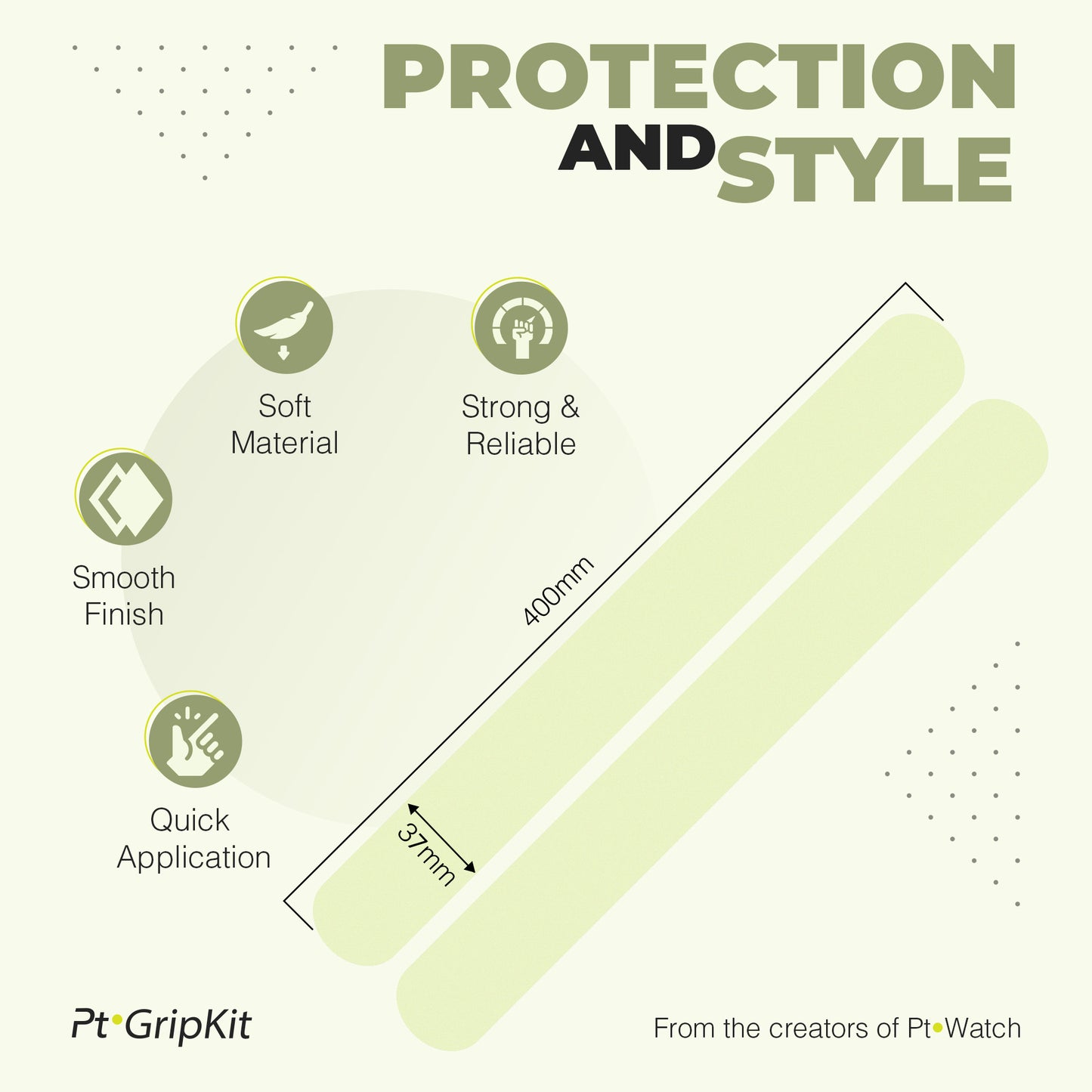 Pt·GripKit – Set de Grip y Protector de Pádel Estético – Verde Pastel