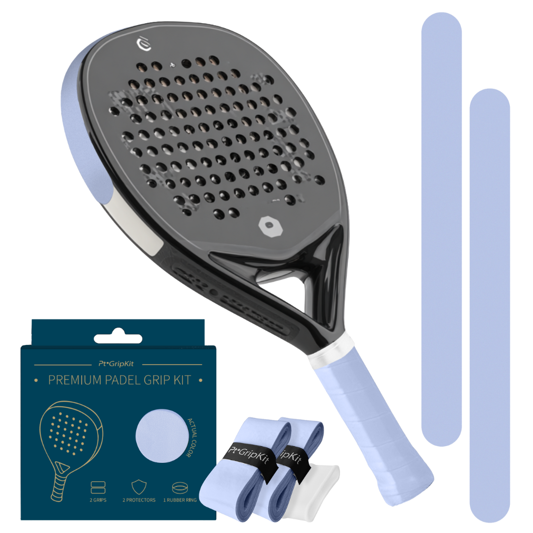 Pt GripKit – Set de agarre y protector de pádel estético – Azul claro